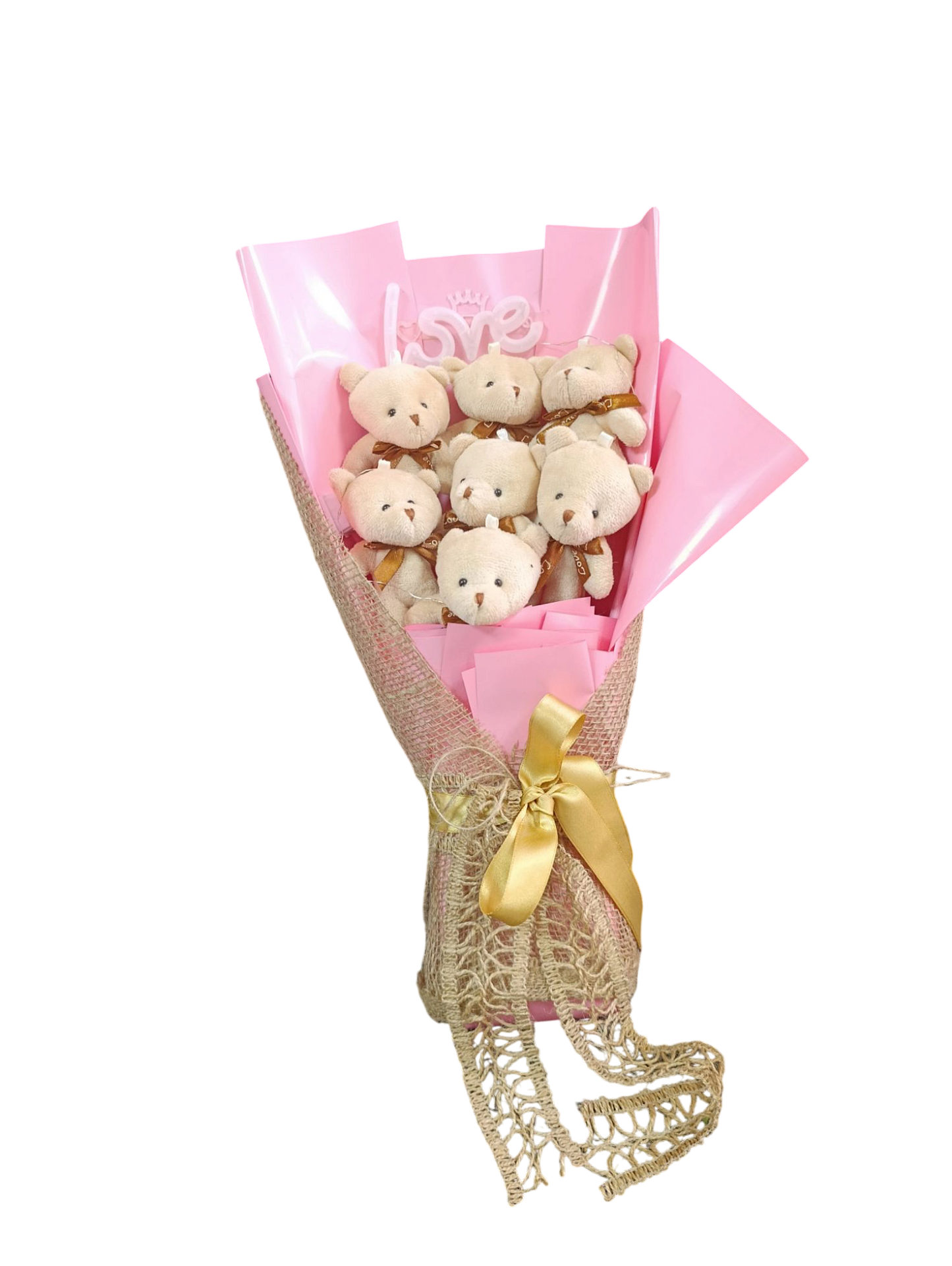 Love Led Işıklı Ayıcık Buketi